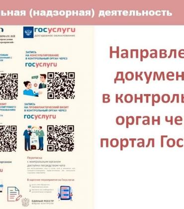 Как направить документы в надзорный орган через госуслуги.